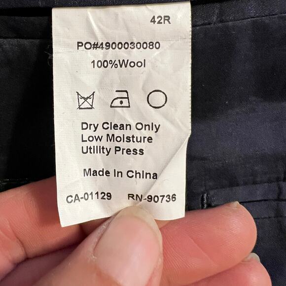 Lauren Ralph Lauren Blazer Mens 42R Navy Blue Wool Gold Button Jacket Coat - Picture 7 of 11